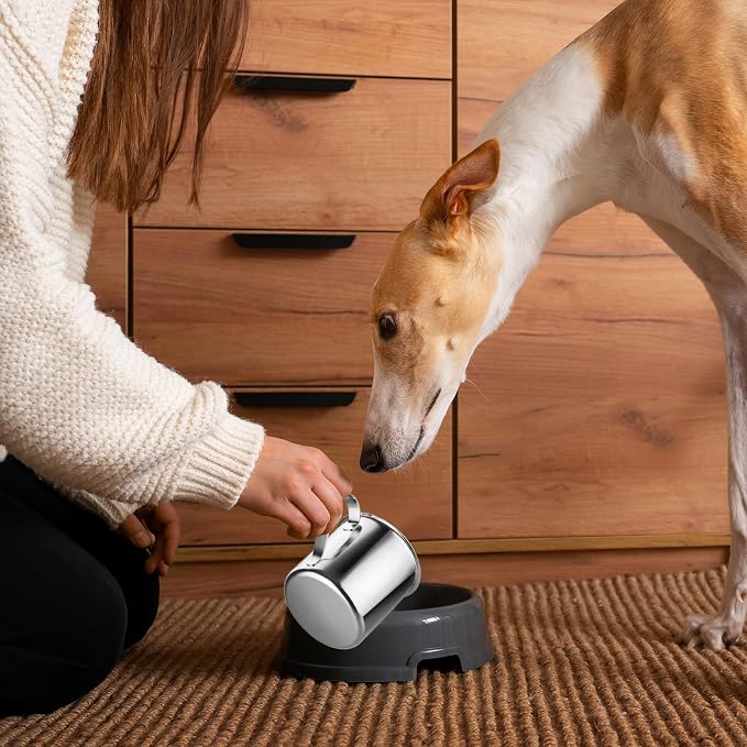 Dog Food Scoop 2 Cup,304 Stainless Steel Measuring Cups with Handle Pet Food Scoop Cup Measuring Scoop for Dogs, Cats, Birds & Rabbits – Ideal for Dry Food & Treats (2 Cup)