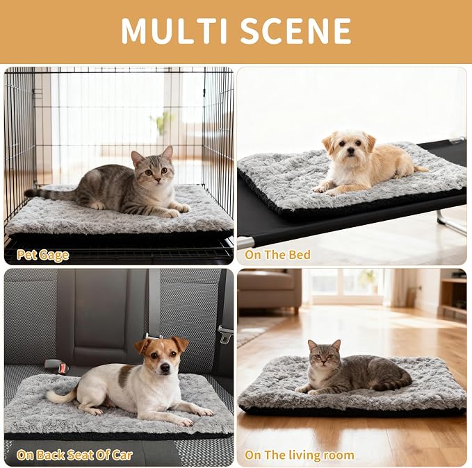 NAMOTEK Self-Warming Cat Bed Indoor/Outdoor Super Soft Self Heating Pet Mat Washable Thermal Pad for Cat & Dog 21x15.7 inch