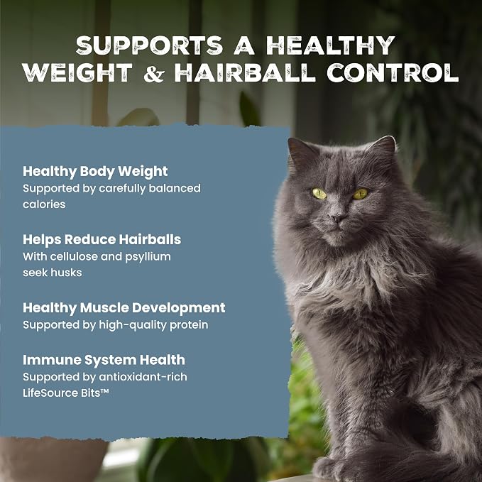 Blue Buffalo Wilderness Chicken Natural High-Protein Grain-Free Dry Food Hairball & Weight Control for Adult Indoor Cats, Real Chicken First, Antioxidant-Rich LifeSource Bits Support Immunity, 11 lbs.
