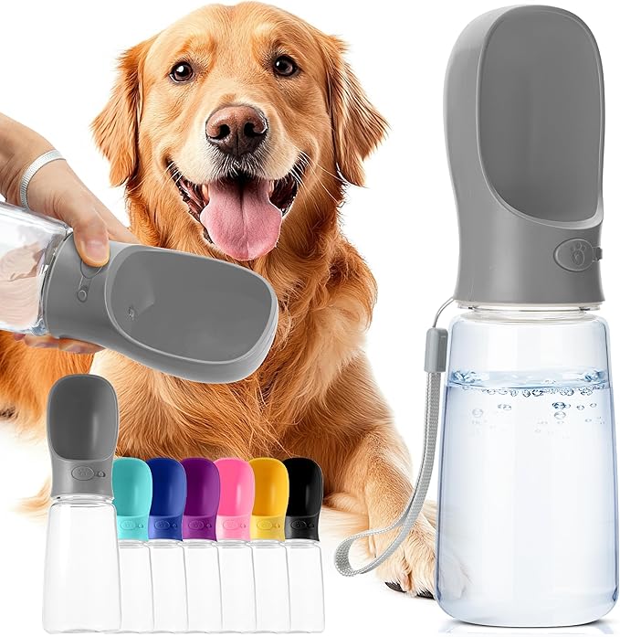 Mr. Pen- Portable Dog Water Bottle, 19 oz, Large, Leak Proof Puppy Water Dispenser with Drinking Feeder for Pets, Outdoor Walking, Hiking, Travel, Not Dishwasher Safe