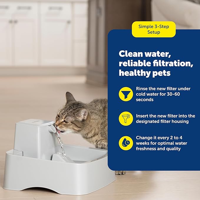 PetSafe Drinkwell Replacement Carbon Filters, Dog and Cat Ceramic Water Fountain Filters, 4-Pack