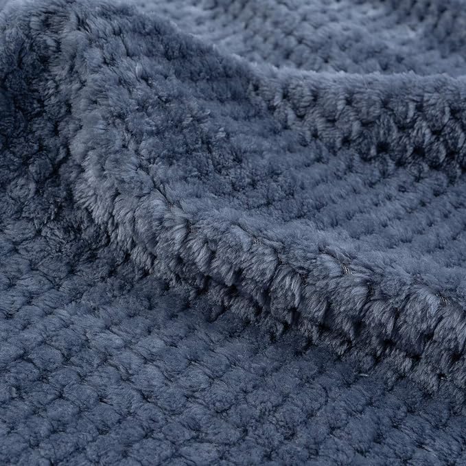 Warm Soft Fuzzy Dog or Cat Blanket, Plush Fleece Throws for Puppy, Kitten, Medium, Large Dogs - Blue (M/32" x 40")