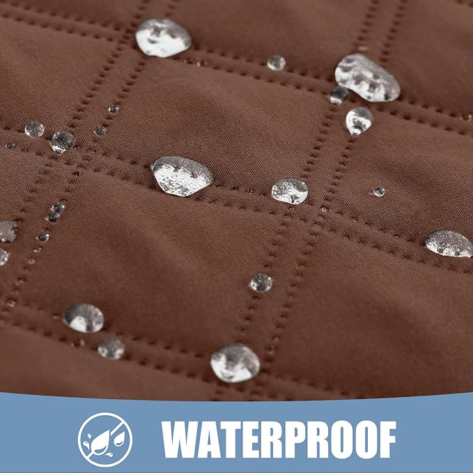 Smiry Waterproof Dog Bed Cover Pet Blanket, Soft Washable Dog Blanket for Furniture Bed Couch Sofa Reversible, Checkered (30"x53", Brown/Brown)