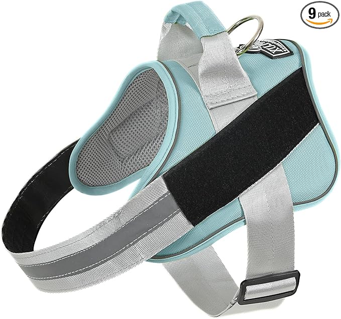 Dog Harness, No-Pull Reflective Dog Vest, Breathable Adjustable Pet Harness with Handle for Outdoor Walking - No More Pulling, Tugging or Choking