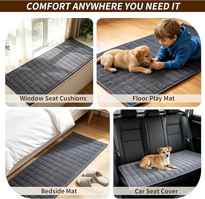 Couch Covers for Dogs Washable, 27.6"x82.7" Non Slip Couch Covers for Loveseat Sofa Pet Friendly, Soft Fuzzy Sofa Covers for Pet, Dog Couch Cover Furniture Protector(1PC,Dark Grey)