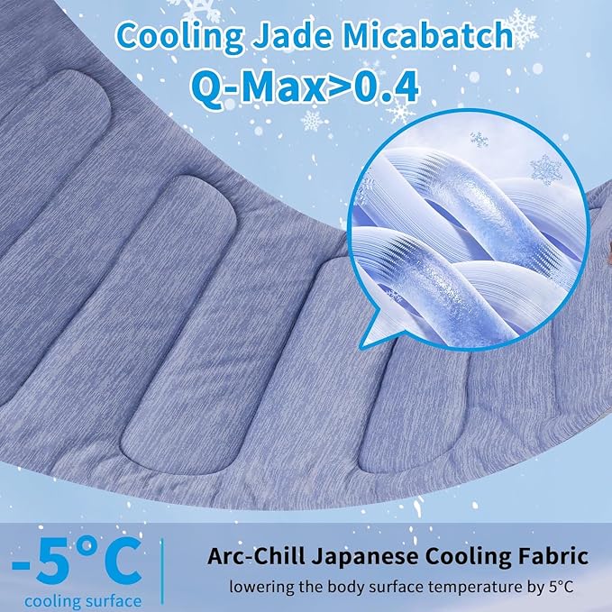 Cooling Mat for Large Dogs - Double-Sided Waterproof & Cool, Q-MAX>0.47, Portable Dog Cooling Mat for Summer. (L - 35.5''x23.6'')