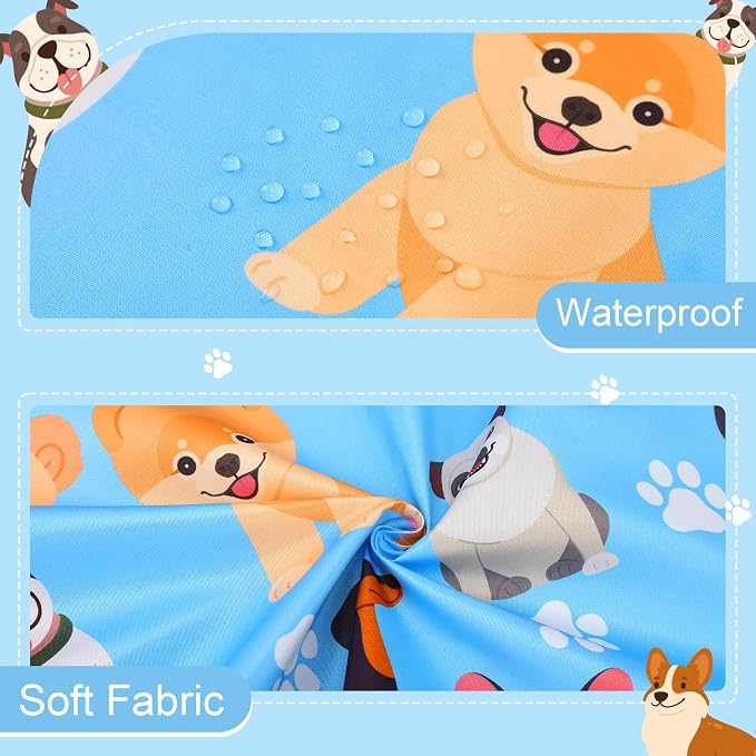 Dog Grooming Waterproof Apron with 2 Pockets, Cute Animals Puppy Dog Pets Apron