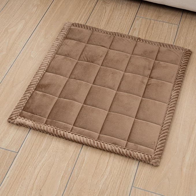 Couch Cover for Dogs Washable Pet Bed Fuzzy Pet Couch Covers Nonslip Couch Slipcover for Dogs, Kids, Pets Friendly Sofa Cover Loveseat Covers (Brown, 21''x21''/Square)
