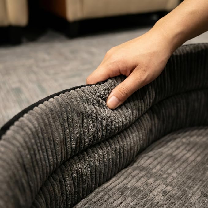 Medium Dog Bed Cat Bed 18x26 Inch, Calming Pet Bed for Dogs & Cats, Machine Washable Dog Bed，Half-Enclosed Open-Top Velvet Anti-Anxiety Bed, Cozy Snuggle Bed (Black)