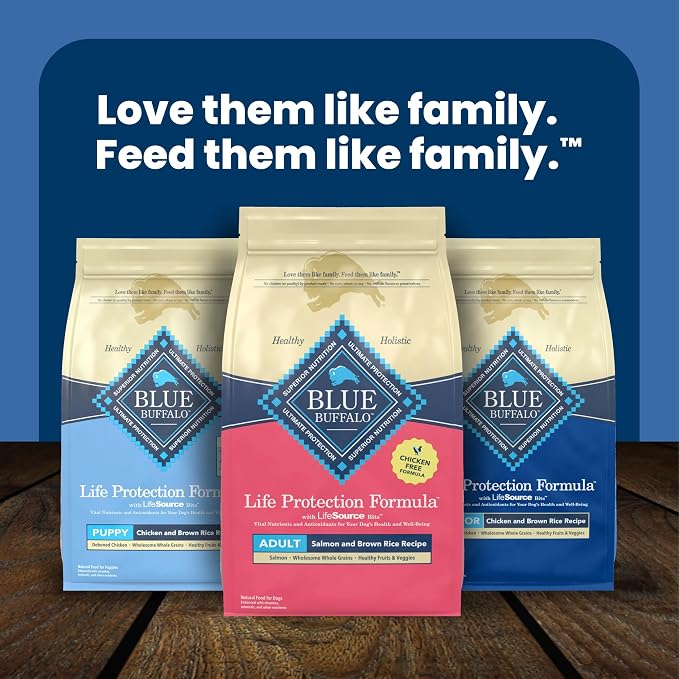 Blue Buffalo Life Protection Formula Salmon & Brown Rice Adult Dry Dog Food, Supports Immunity with Antioxidant-Rich LifeSource Bits, Promotes Healthy Muscle Development, Skin & Coat Health, 30 lbs.