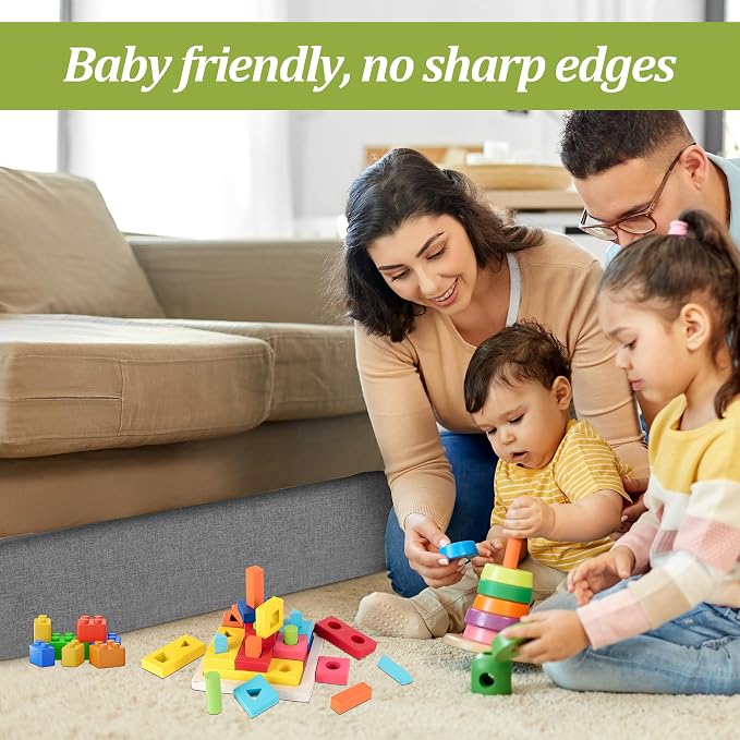 MABOZOO Triangular Toy Blocker for Under Furniture, Under Couch Blocker, Under Sofa Toy Blockers for Pets, Bed Blockers for Under Bed, Stop Things from Sofa, Bed, Other Furniture(3 Pack)