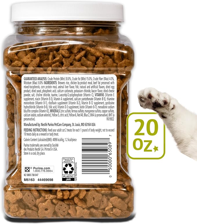 Friskies Purina Party Mix Morning Munch Crunch Egg, Bacon and Cheese Flavors Cat Treats - 20 oz Canister