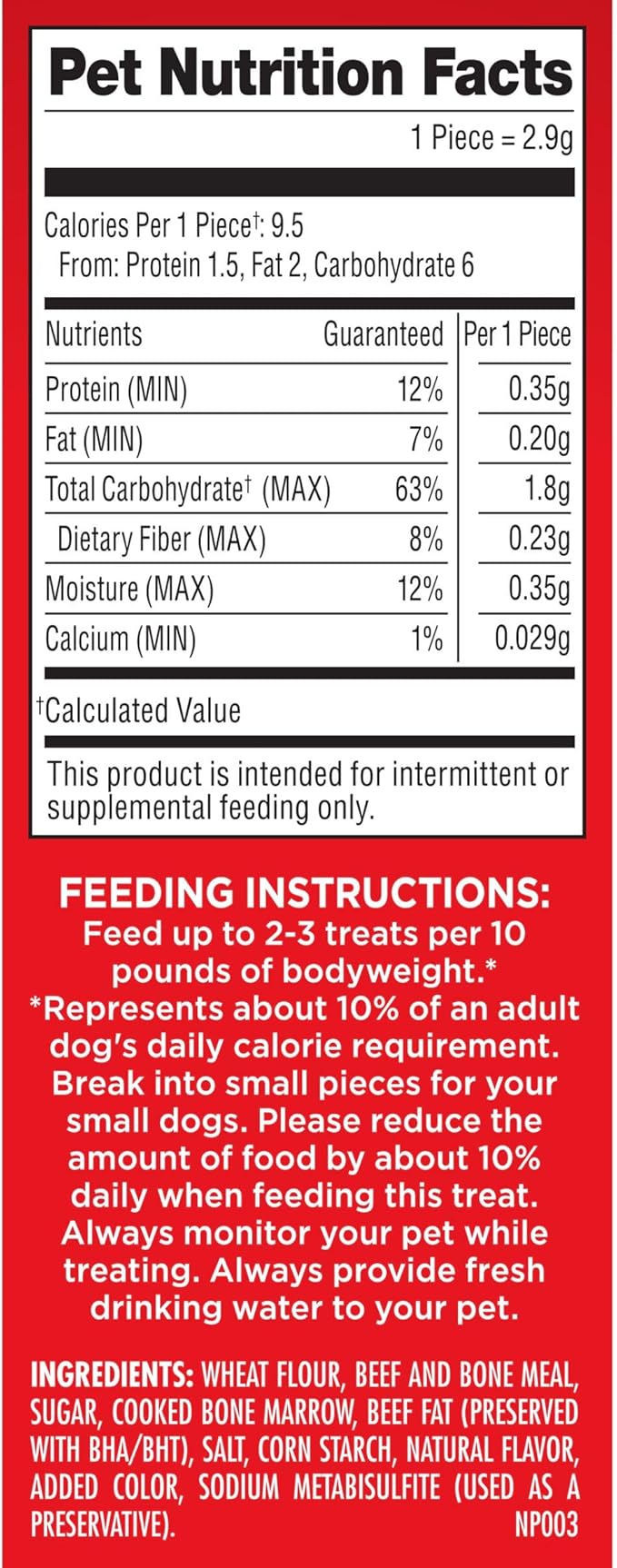 Milk-Bone MaroSnacks Dog Treats, Beef, 15 Ounce (Pack of 6) with Real Bone Marrow and Calcium