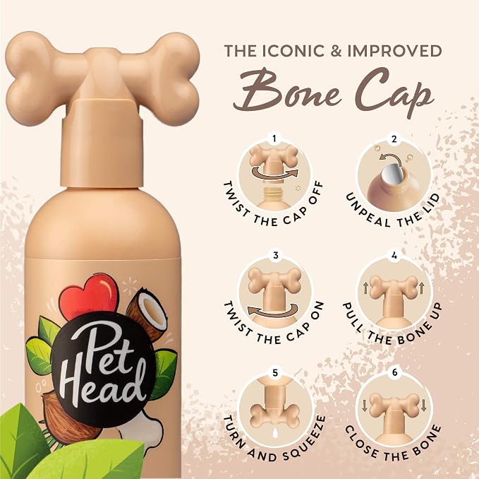 Pet Head Sensitive Soul Dog Shampoo | Coconut Scent | Shampoo for Dogs with Sensitive Skin | Moisturizing | Professional Grooming | Vegan | Gentle Formula for Puppies | Made in USA | 16fl oz.