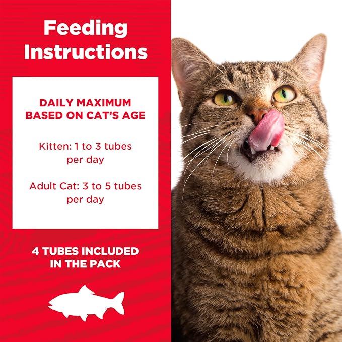 Country Kitchen Salmon Puree Lickable Cat Treats, Made with Real Salmon, 2 Oz, 4 Count