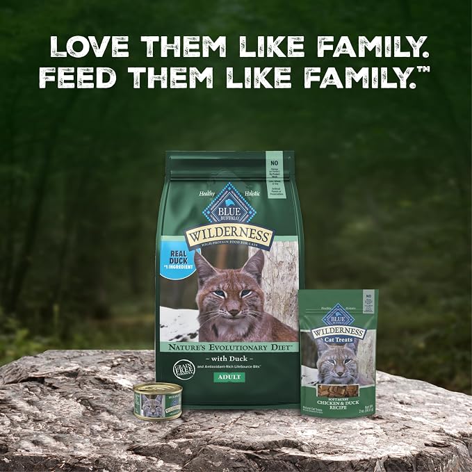 Blue Buffalo Wilderness Duck Paté Adult Wet Cat Food, High-Protein & Grain-Free Recipe Enhanced with Vitamins, Minerals, and Other Nutrients, 3-oz. Cans (24 Count)