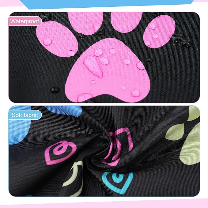 Dog Grooming Waterproof Apron with 2 Pockets, Cute Animals Puppy Dog Pets Apron