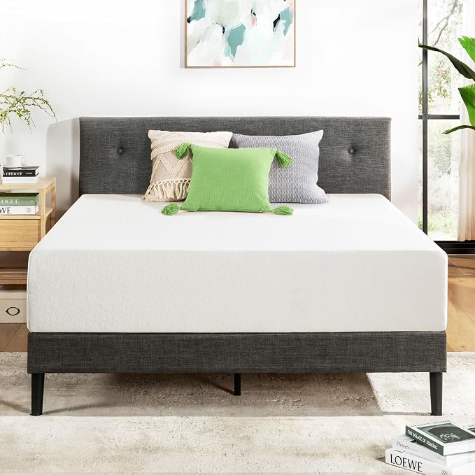 Best Price Mattress 12 inch Twin Mattress Bed-In-A-Box, Green Tea Memory Foam, White