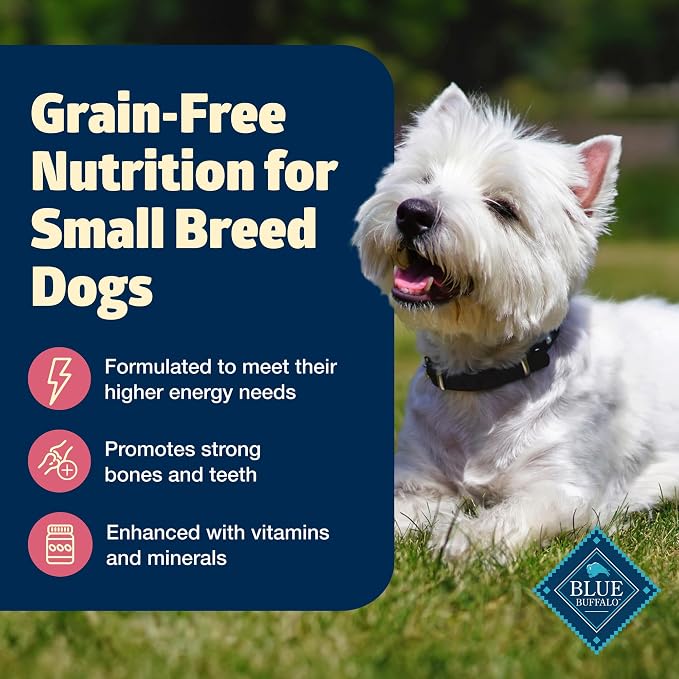 Blue Buffalo Freedom Grain-Free Small Breed Dry Dog Food, Supports High Energy Needs, Made in the USA with Natural Ingredients, Chicken & Potatoes, 11-lb Bag