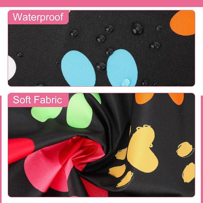 Dog Grooming Waterproof Apron with 2 Pockets, Cute Animals Puppy Dog Pets Apron