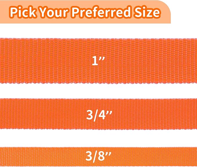 HIKISS Long Dog Leash Obedience Recall Training Agility Lead with Thickening Material for Large Dog - 15ft 20ft 30ft 50ft 100ft Training Leash(Orange 50ft)