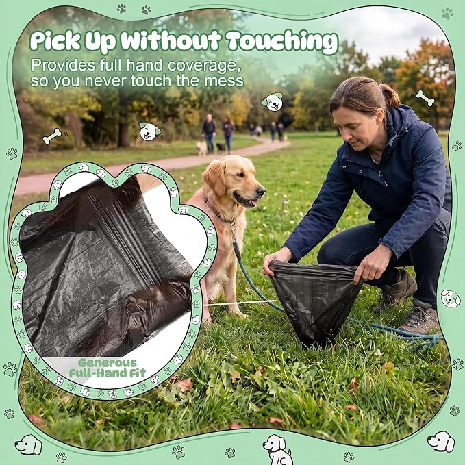 Sherr 4000 Counts Dog Poop Bags Bulk Leak Proof Dog Waste Bags for Puppy Pets Poop Outdoor Walking and Travel, 200 Rolls