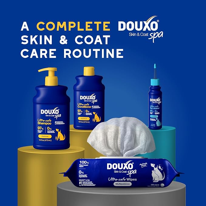 DOUXO SPA Oatmeal Dog Shampoo, 16 fl oz, Moisturizes the Skin, Leaves the Coat Soft and Radiant, Ultra-Safe for Skin and Coat