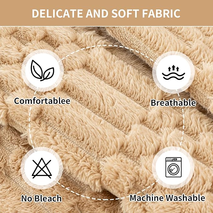 Plush Warm Sofa Covers Washable, Funny Fuzzy Couch Cover for Dogs Washable, Non-slip Couch Covers for Sectional Sofas, Soft Sofa Slipcover for Pet & Kid(1PC, Light Brown, 36"×83", Single Seater)