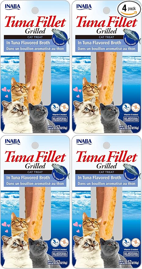 Inaba Usa501 Ciao Grilled Cat Treat with Added Vitamin E, One Size/0.5 Oz (Pack of 4)