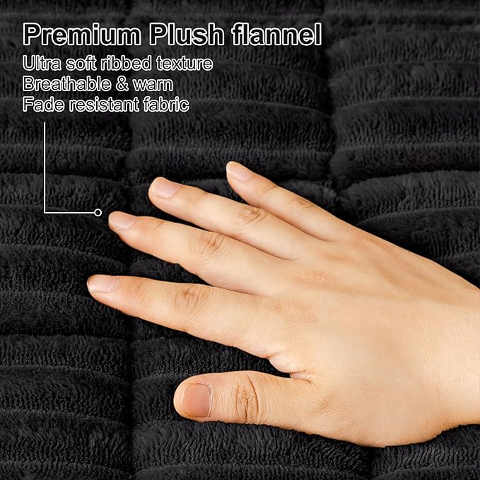 Smiry Couch Cover for Dogs, Non Slip Washable Sofa Protector for Pets, Soft Furniture Cover for Pet, Stylish Sofa Covers, Cozy Protect Against Fur, Dirt & Everyday Messes (Black, 35.4" x 63")