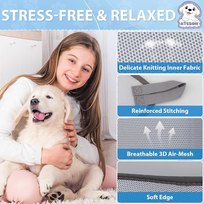 ATESON Pet Grooming Hammock Harness for Medium/Large Dogs Nail Trimming, Dog Sling for Cutting Nails, Dog Hanging Holder Hanger with Nail Clippers, Nail File, Scissors