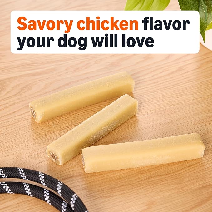 Amazon Basics Double Chew Bone Dog Treats, Chicken - 8 Count, 1 Pack