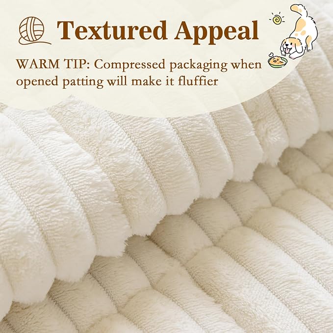 MYSKY HOME Couch Covers for Sofa, L Shaped Couch Cover, Couch Cover for Dogs, Sofa Covers for Pets Washable, Non Slip Sofa Slipcovers, Leather Sofa Cover Loveseat Couch Covers, Cream, 27.6" x 59"