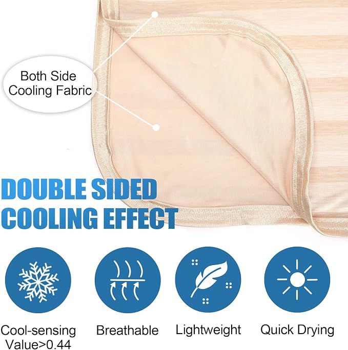 Ailemei Direct Cooling Blanket for Hot Sleepers, Double Sided Cold Effect, Twin/Full Size Lightweight Breathable Summer Blankets for Bed, Transfer Heat to Keep Body Cool for Night Sweats,60"x90"