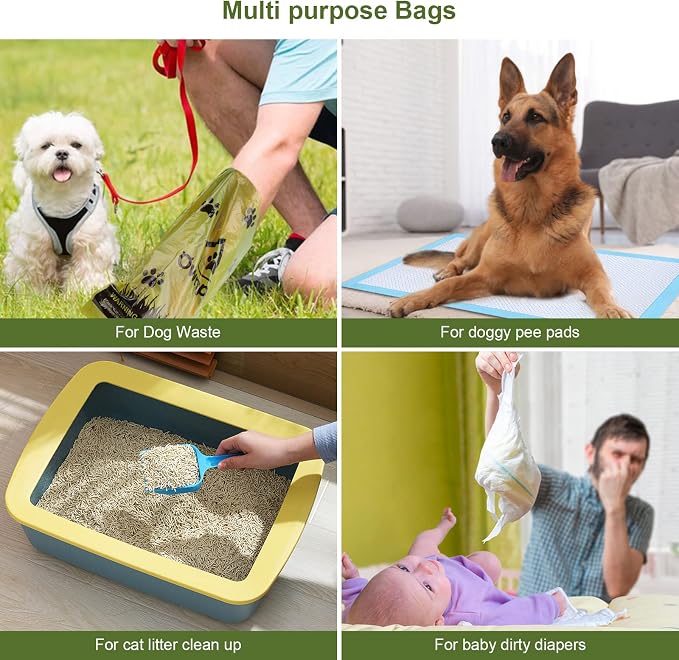 Ownpets Ultra Thick Lavender-Scented Dog Waste Bags, Leak-proof Large Pet Poop Bags for Dogs, 360 Count