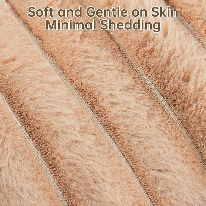 Donut Dog and Cat Bed, Luxurious Comfortable Faux Rabbit Fur Pet Beds, Round Anti-Anxiety Calming Puppy Kitten Bed with Anti-Slip Bottom for Small Medium Dogs & Cats(31", Brown)