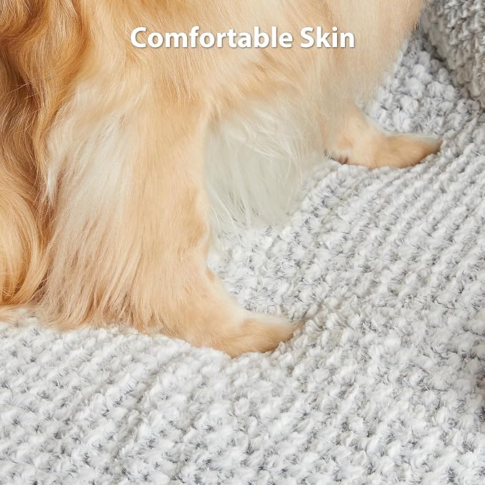 LEXTRO Orthopedic Dog Bed for Extra Large Dogs, Egg Crate Foam Bed for Extra Large Dogs, Equipped with Removable Waterproof Pillow Cover and Anti-Slip Bottom, Pet Bed