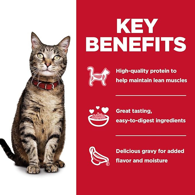 Hill's Science Diet Adult 1-6 Wet Cat Food Variety Pack, Chicken, Tuna, & Ocean Fish, 2.8 oz. Pouches, 12-Pack