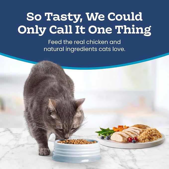 Blue Buffalo Tastefuls Chicken & Brown Rice Recipe Sensitive Stomach Adult Dry Cat Food, Real Chicken First, Deliciously Healthy Natural Cat Food, Natural Ingredients, Supports Digestion, 7-lb Bag