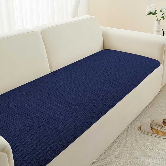Foxdecor Couch Cover Sofa Covers Washable, Dog Bed Cover Couch Covers for 3 Cushion Couch Sofa Pet Friendly, Dog Couch Cover Furniture Covers for Pets.(Dark Blue 32x53 inch)