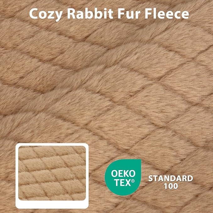 JOEJOY Orthopedic Dog Bed for Extra Large Dogs, Washable Dog Crate Bed Large Sized with Removable Cover, Egg Memory Foam Big Pet Beds, Brown, 47"x29"
