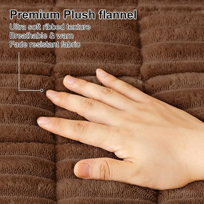 Smiry Couch Cover for Dogs, Non Slip Washable Sofa Protector for Pets, Soft Furniture Cover for Pet, Stylish Sofa Covers, Cozy Protect Against Fur, Dirt & Everyday Messes (Brown, 43" x 82.7")