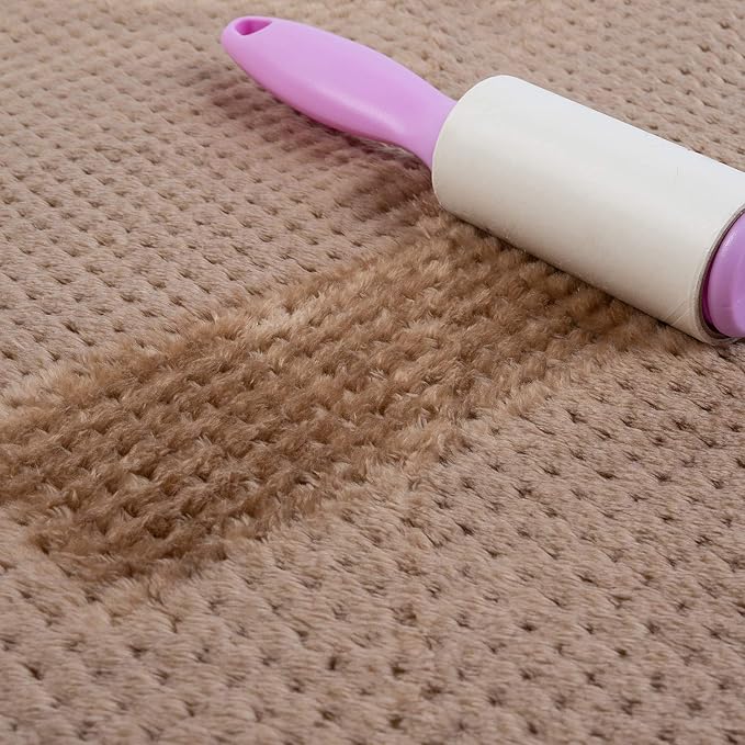 Dog Blanket or Cat Blanket or Pet Blanket, Warm Soft Fuzzy Blankets for Puppy, Small, Medium, Large Dogs or Kitten, Cats, Plush Fleece Throws for Bed, Couch, Sofa, Travel (M/32" x 40", Light Brown)