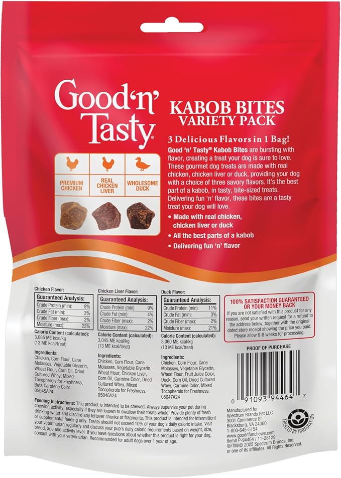 GOOD ‘N’ TASTY KABOB BITES, TREATS FOR DOGS