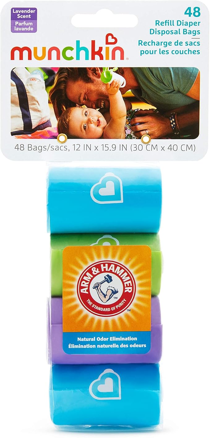 Munchkin® Arm & Hammer Diaper Bag Refills, 4 Pack, 48 Bags
