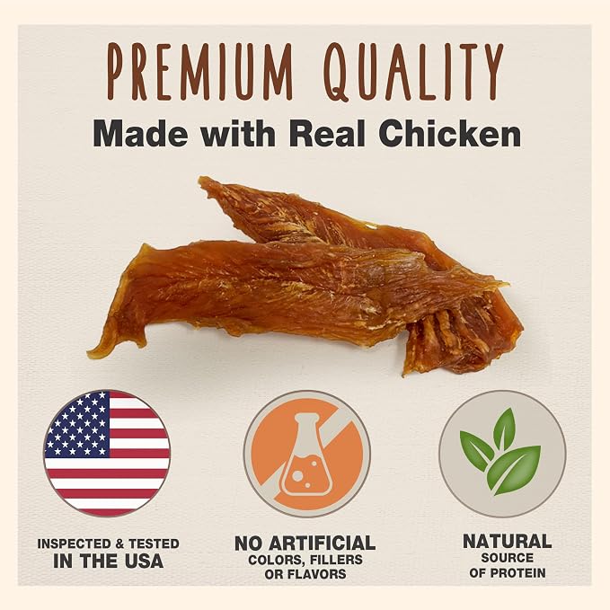 Cadet Gourmet Chicken Jerky Dog Treats For Training - Healthy & Natural Dog Training Treats for Small & Large Breeds - Inspected & Tested in USA (28 oz.)