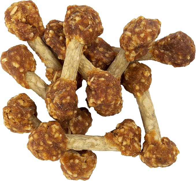 Good'n'Fun Chicken Dumbbells 4 oz, CASE Pack of 12 Individual Bags