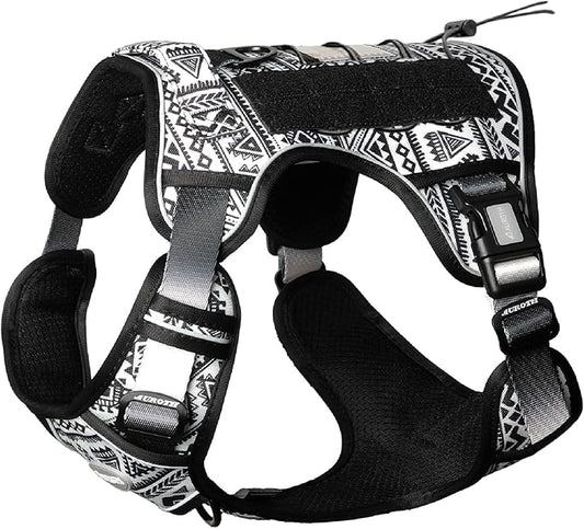 AUROTH Tactical Dog Harness for Large Dogs No Pull Adjustable Pet Harness Reflective K11 Working Training Easy Control Pet Vest Military Service Dog Harnesses