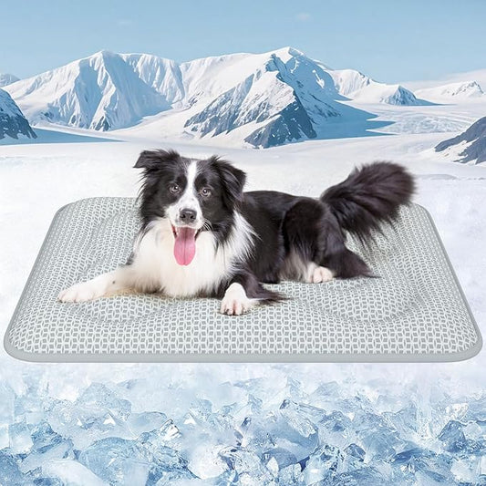 Rywell Dog Cooling Mat, 44”x32” Super Thick & Reversible Cooling Mat for Dogs, Arc-Chill 3.0 & PCM for Long-Lasting Cool and Color-Changing (Q-Max > 0.5), All-Season Use & Portable for Travel