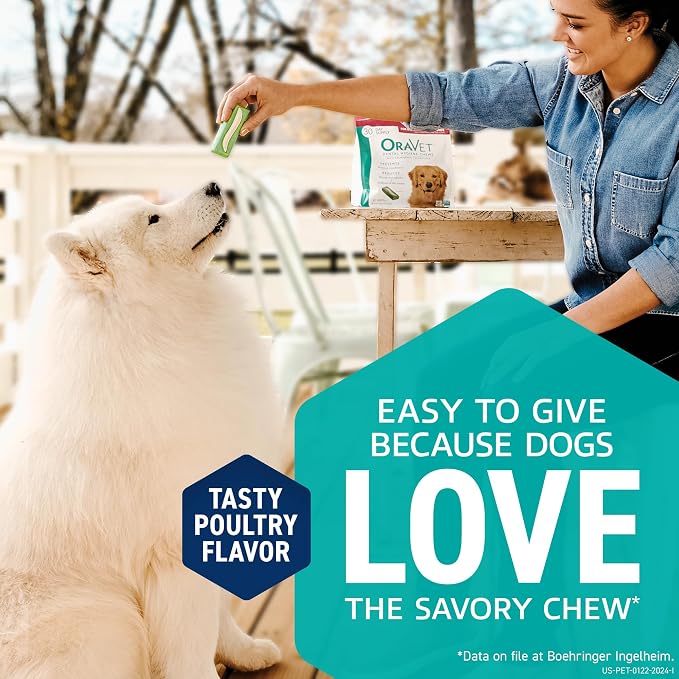 OraVet Dental Chews for Dogs, Oral Care and Hygiene Chews (Extra Small Dogs, 3.5-9 lbs.) Yellow Pouch, 14 Count (Pack of 2)